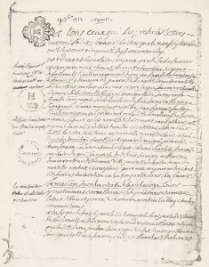 acte notarie du 09-09-1757